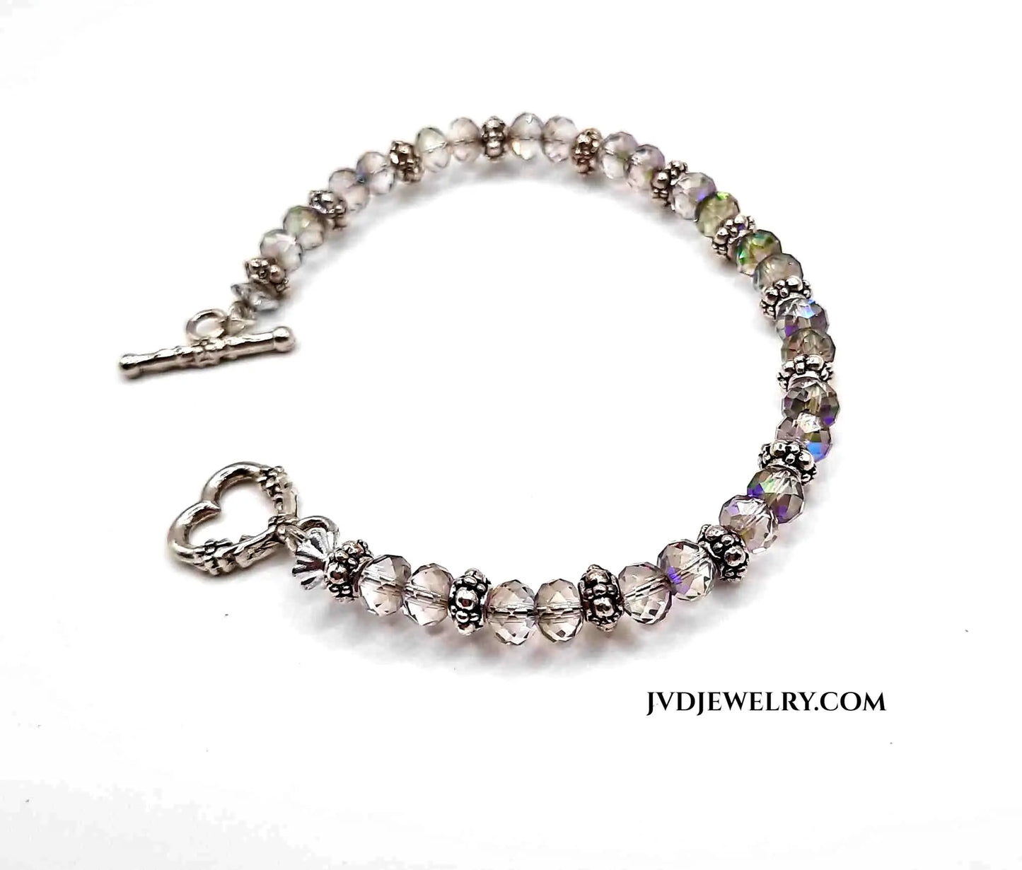 Iridescent glass beads bracelet - Image #1