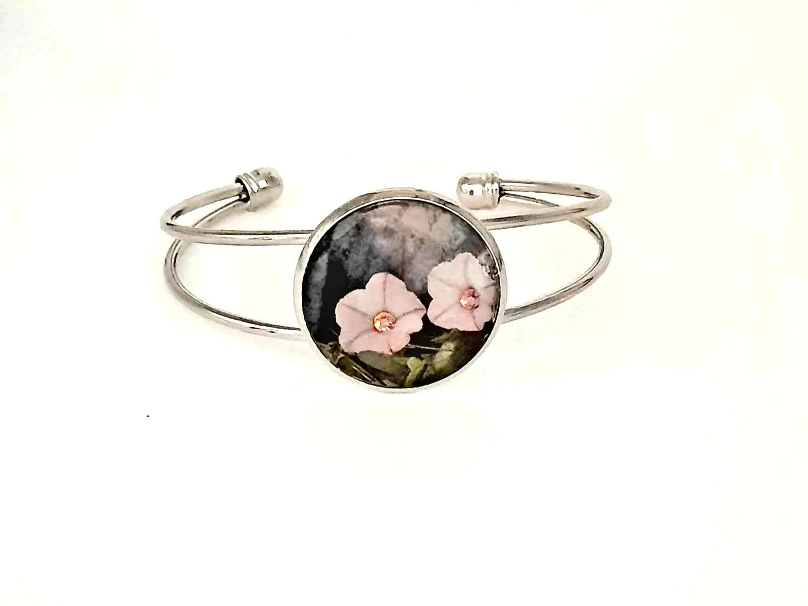 Adjustable shabby chic style silver bracelet handcrafted by Josie - Image #1