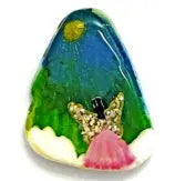 Hand painted angel rock by Linda - Image #2