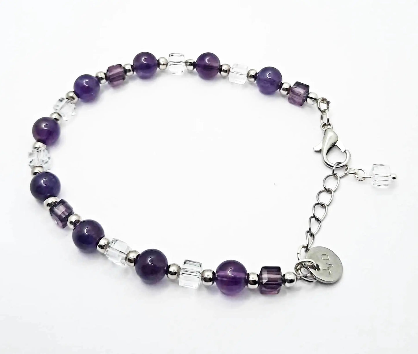 Purple Stone silver stone Bracelet - Image #3