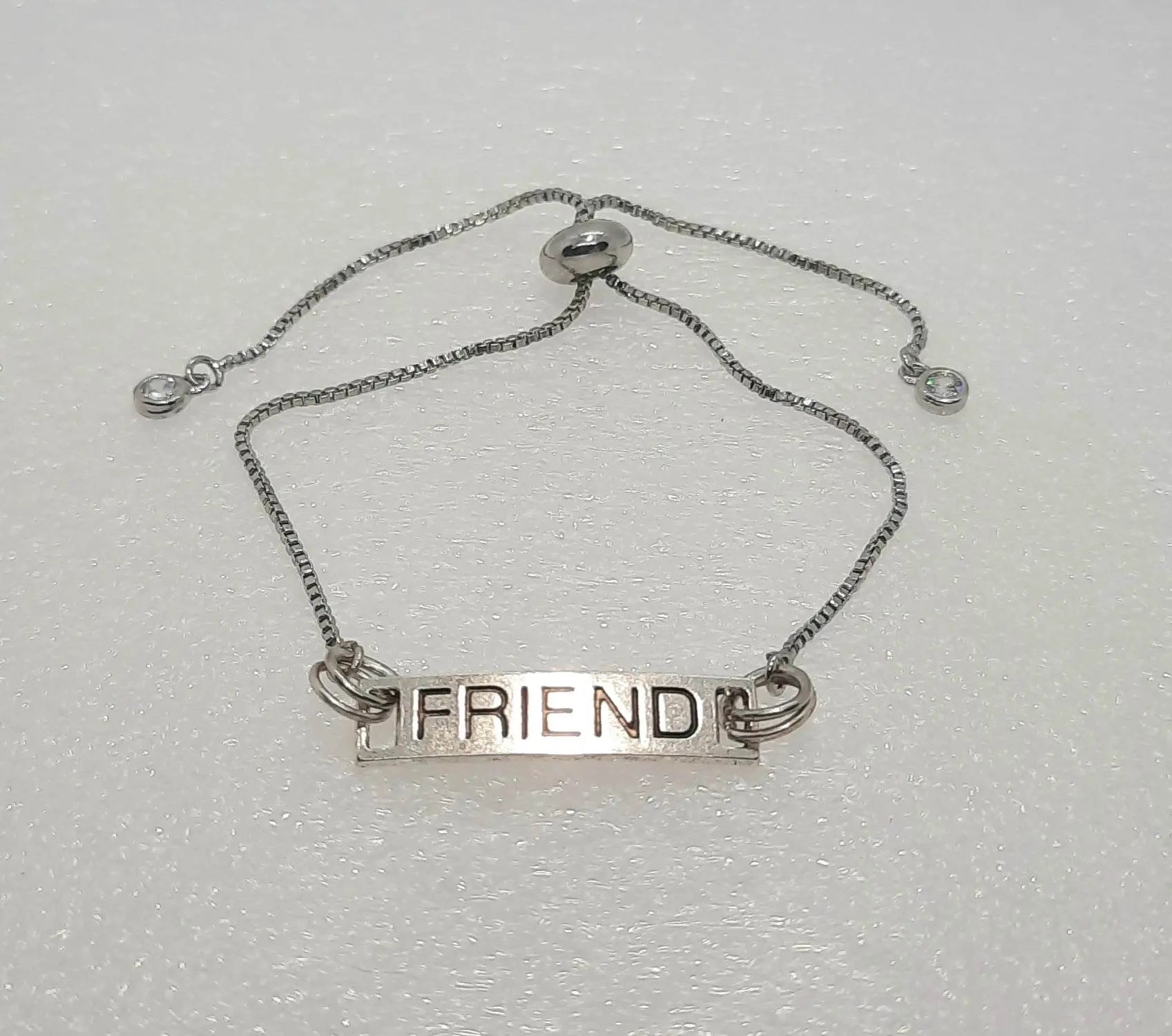 Stainless steel 304 Friend word Bracelet adjustable - Image #1