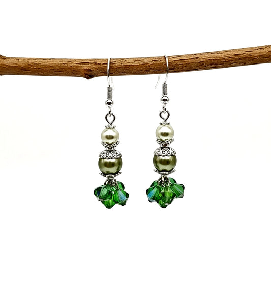 Light Green Short Earrings - Petite Spring Design | 1.75 Inches
