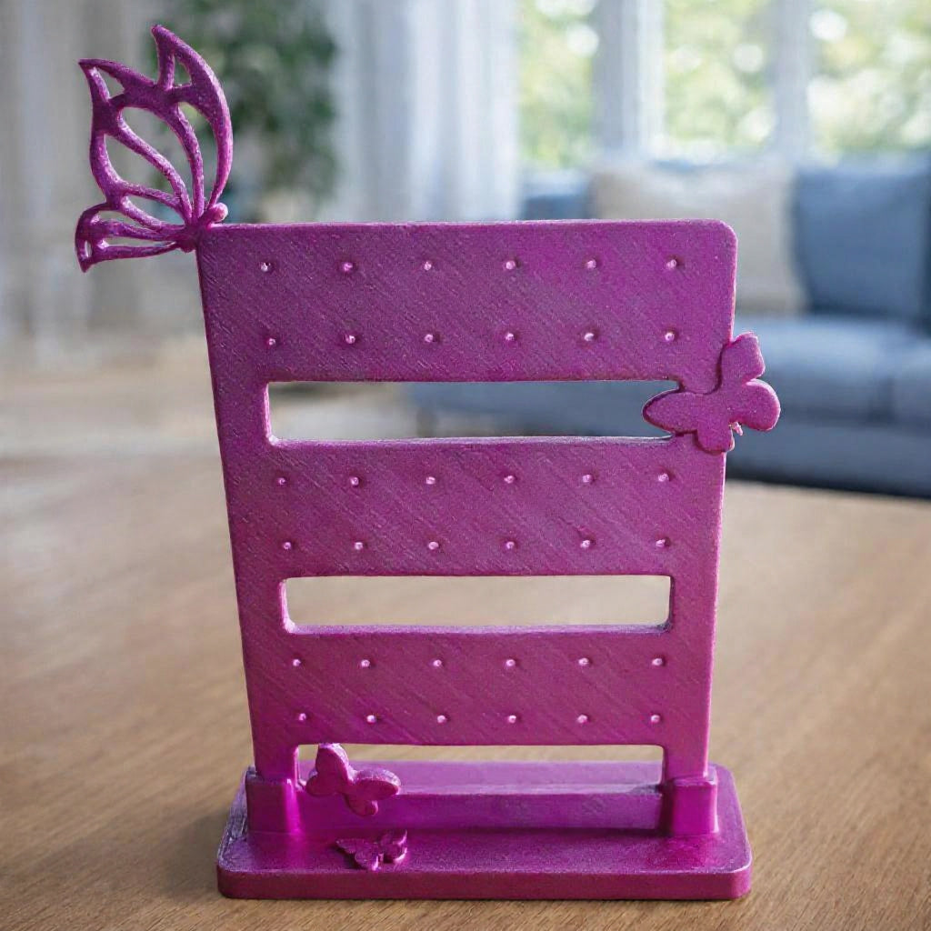 Butterfly Earring Holder – 3D Printed Jewelry Organizer (Holds 18 Pairs)