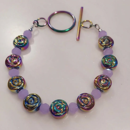 bracelet rainbow flowers