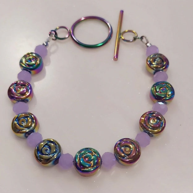 bracelet rainbow flowers